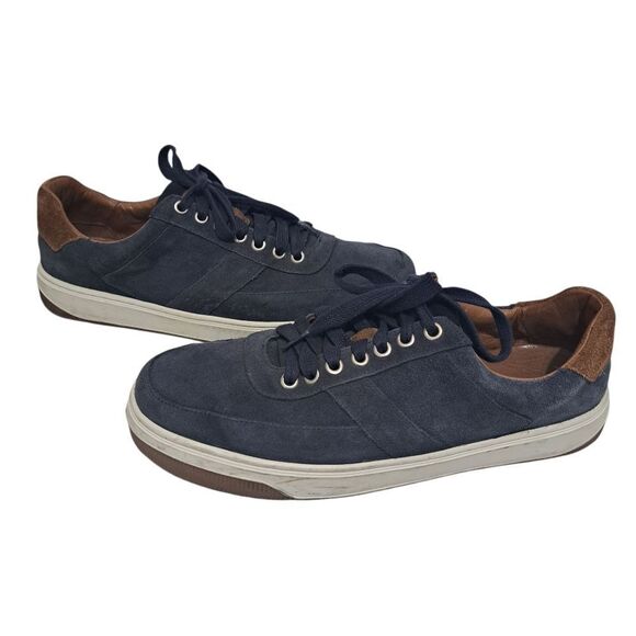 Peter Millar Vantage Men's Navy Suede Sneakers Lace Up Retro Size 10 - Picture 4 of 16
